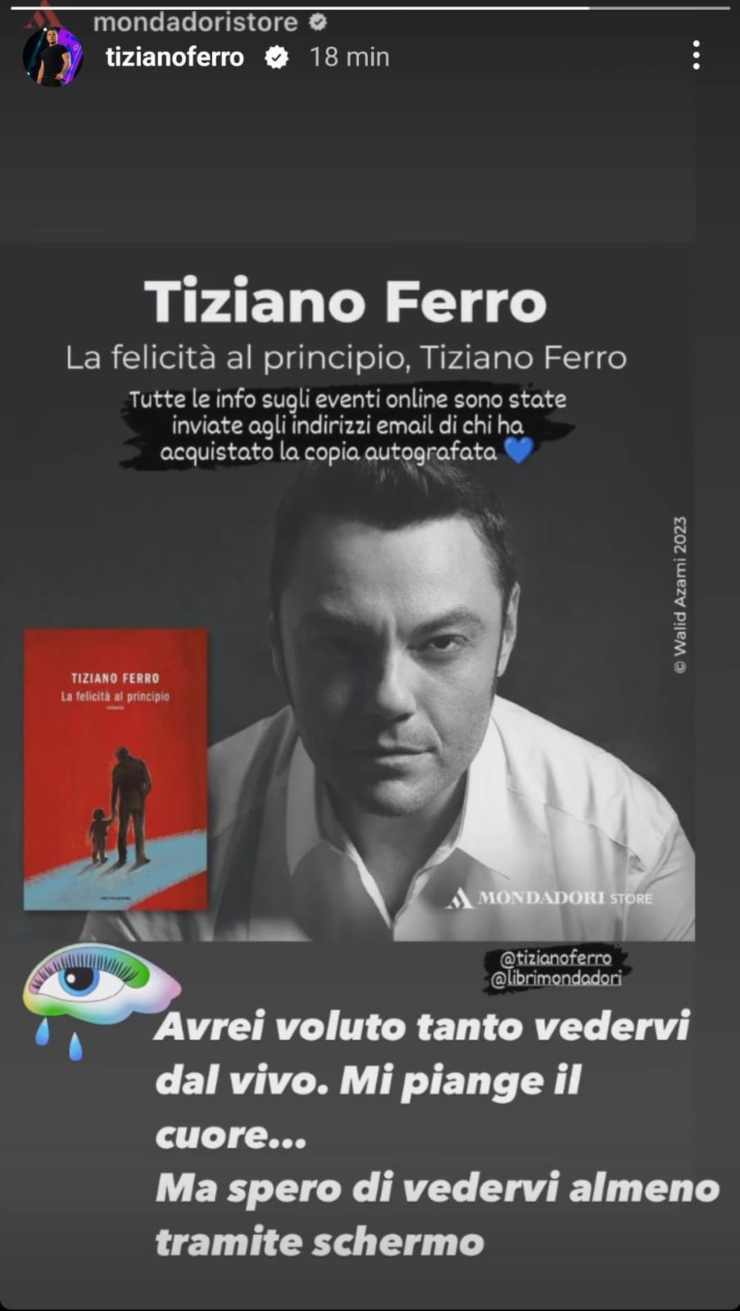 Tiziano Ferro separazione instagram